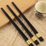 Baguettes de style chinois réutilisables antidérapantes, 1 paire de baguettes de riz aliments nouilles ... Baguettes de style chinois réutilisables antidérapantes, 1 paire de baguettes de riz aliments nouilles ...