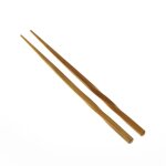 Baguettes de table r�utilisables, 11 paire, b�tonnets en bois naturel ondul� fait a la main hashi sushi, ...