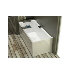 Baignoire rectangulaire novellini divina avec appui - tête 160x70 cm - blanc - blanc - - Baignoire rectangulaire novellini divina avec appui - tête 160x70 cm - blanc - blanc - -
