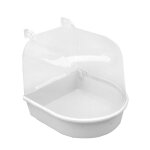 Baignoire suspendue en plastique haute transparente pour oiseaux, baignoire pour perroquets