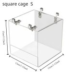 Baignoire transparente pour perroquet et oiseau, perruches calopsitte, douche de maison en acrylique, ...