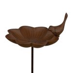 Bain d'oiseau a piquer en fonte - marron - l 19, 5 x p 17, 8 x h 91 cm
