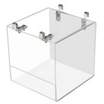 Bain d'oiseaux suspendu pour cage, 13 x 10 x 13 cm, en plastique transparent pour perroquets, canaris, ...