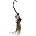 Balai fleuri a suspendre gris 95cm