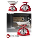 Balance retro rouge design de cuisine numérique analogique acier cuve chrome amovible haute qualité Balance retro rouge design de cuisine numérique analogique acier cuve chrome amovible haute qualité