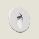 Balise ext�rieure led 3w encastrable au mur ronde oval adam 2700k noir blanc chaud