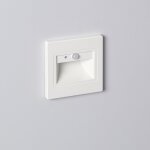 Balise murale led 1. 5w encastrable avec d�tecteur pir et cr�pusculaire bark blanche blanc neutre 4000k ...