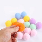 Balle pour chat pom pom, 12 pi�ces, couleur al�atoire, 3. 5cm, jouet interactif, doux, pour chaton, jouet ...