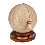 Balle a griffer pour chat 21 x 25 cm isabella jute, circuit a balles et plume