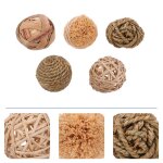 Balles de jeu amusantes pour petits animaux, 5 pices, jouets a mcher, friandises a ronger couleur assortie, ...