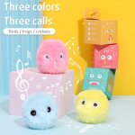 Balle a m�cher pour animaux de compagnie, jouet amusant, en peluche, color�, interactif, pour chatons, ...