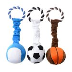 Balle en peluche pour chien, jouet a m�cher, couineur, r�cup�ration, entra�nement