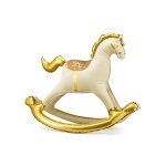 Ballon aluminium cheval a bascule 106x86cm or