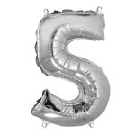 Ballon en aluminium chiffre 5 argent� 40cm - rayher