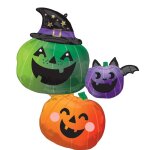 Ballon aluminium citrouilles 73x83cm multicolore