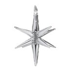 Ballon aluminium etoile 3d 70cm argent