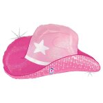 Ballon aluminium forme chapeau cowgirl 67x40cm