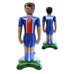 Ballon aluminium joueur football psg 126x65cm bleu