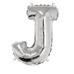Ballon en aluminium lettre j argent� 40cm
