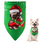 Bandanas pour chiens grand foulard animal, bandana pour chien, coton, col de nol lavable cravates noeud ...