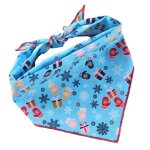 Bandana rglable en coton pour chien, bavoirs pour animaux de compagnie, ray noir et blanc, echarpe ...