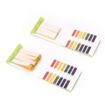 Bandelettes de test de ph pour aquarium et etang, 2 lots de 80 bandelettes, papier de test de tournesol, ...