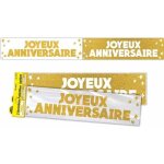 Banniere joyeux anniversaire or or