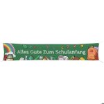 Banni�re - alles gute zum schulanfang - 210x40 cm - vert - pvc et carton �cologique