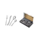 Barazzoni couverts inox mnagre 24 pices inox set ambre paisseur : 3, 0 mm acier inoxydable couleur ...