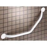Barre d'appui coud�e en acier blanc godonnier 37 cm 135