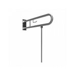 Barre d'appui relevable forme u + jambe d'appui help avec support papier toilette - -
