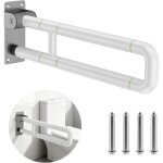 Barre d'appui wc 60cm - s�curit� handicap�, ag�, enceinte - charge 150kg, bague fluorescente.