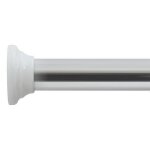 Barre tringle pour rideau de douche d'angle modulable a fixer en alu decor universal finition brillante ...