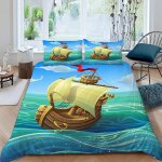 Bateau de dessin anim�� housse de couette x imprim�� d style anim�� parure de lit personnes ado fille ...