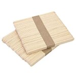 Btonnets de glace en bois naturel, 50 pices, cuillre a glace, artisanat d'art, outils de gteaux a ...
