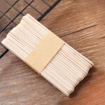 B�tonnets a glace popsicle en bois naturel, cuill�re a glace, artisanat artisanal, outils pour g�teaux ...
