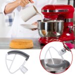 Batteur a bords en silicone blanc, 4. 5 / 5 qt, accessoires d'aide a la cuisine pour mlangeur, bols ...