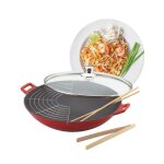 Baumalu wok fonte - 36 cm - rouge
