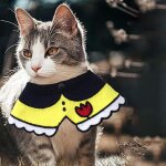 Bavoirs pour chat et chien, echarpe, collier rglable, mignon, en forme de coeur (c?ur jaune l)