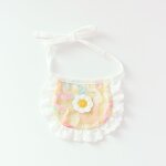 Bavoir en dentelle a carreaux pour animaux de compagnie, mignon, chien, fleur, peluche, bobo, beaut�, ...