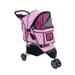 Bc - elec - 5663 - 0015apink poussette pour animaux a 3 roues, coloris rose