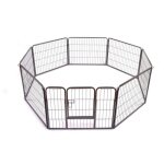 Bc - elec - 5663 - 1306 parc a chiots, enclos pour chiens et autres animaux, 8 panneaux 80x60, modulable ...