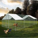 Bc - elec - ra - 382 poulailler d'extrieur 3x8x2m, enclos grillag pour poules, volaille, structure ...