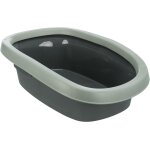 Be eco bac a litiere carlo avec rebord 38x17x58cm anthracite gris vert