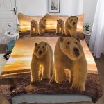 Bear housse de couette enfant de animal d imprim�� parure de lit housses de couettes en microfibre avec ...