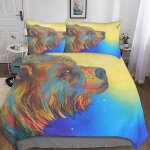 Bear housse de couette parure de lit de housses de couettes animal parure de couette d microfibre avec ...