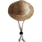 (beige)accessoires chapeau pour chiens, voyage fantaisie chapeaux de paille chapeau de soleil casquette ...
