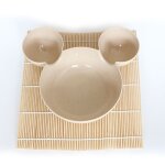 Beige - service de table en paille de bl style dessin anim mignon pour bb, ensemble de vaisselle ...