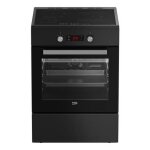 Beko fse68304maps four et cuisini�re electrique plaque avec zone � induction noir