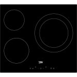 Beko hic63402t vitroc�ramique noir - 3 foyers